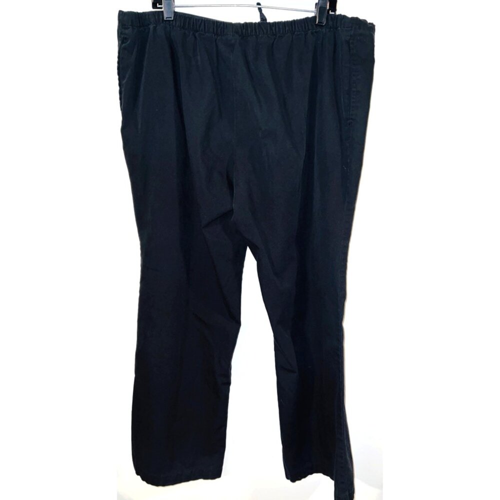 Malibu Doc XL Black Polyester & Cotton Blend Pants Tie-Waist - Picture 2 of 4